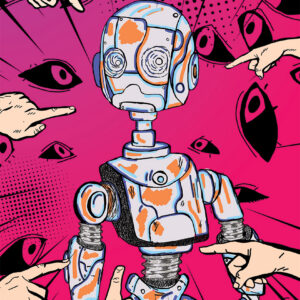 Karanie robotów - plakat