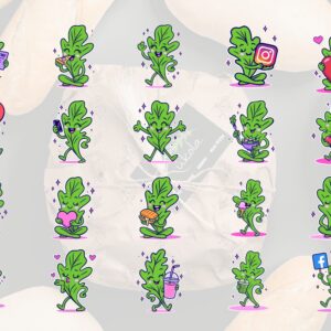 Social Media Mascot Kit - Wesoła Rukola - grafiki