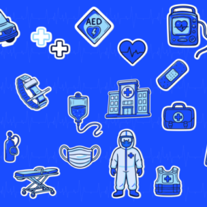 Paramedic Essentials – Zestaw 22 ilustracji medycznych - wektory i png