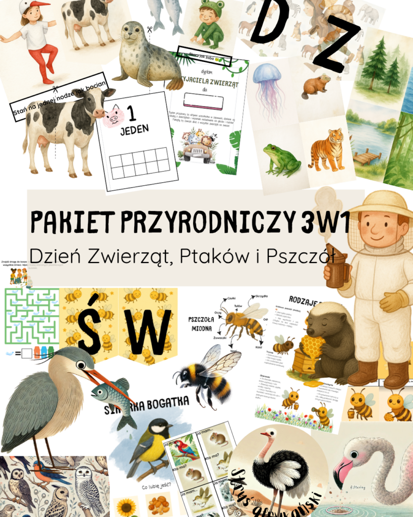 Pakiet przyrodniczy 3w1 – Dzień Zwierząt, Ptaków i Pszczół