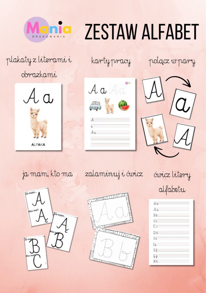 Moje Pierwsze Litery - pisanie kursywą