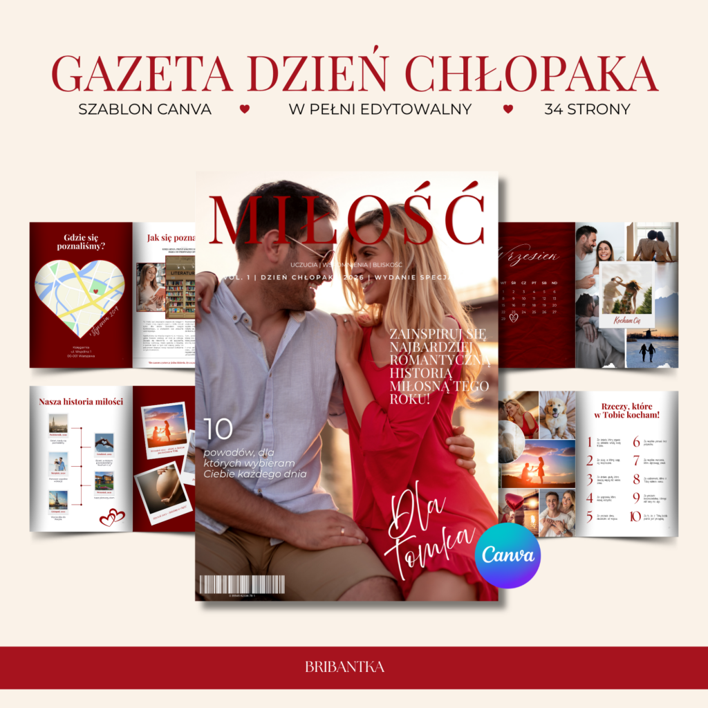 Gazeta Dzień Chłopaka Szablon Canva