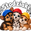 Słodziaki – trzy urocze pieski w kolorowych czapkach